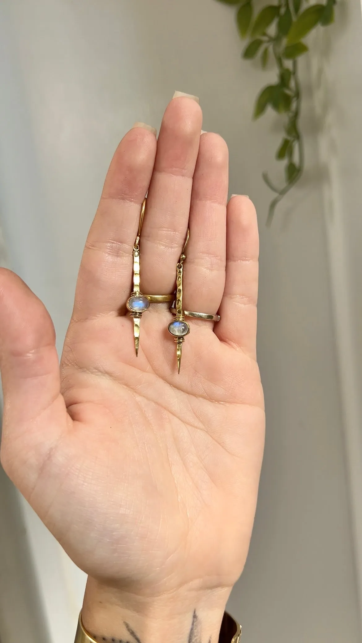 Moon Drops • Moonstone Earrings