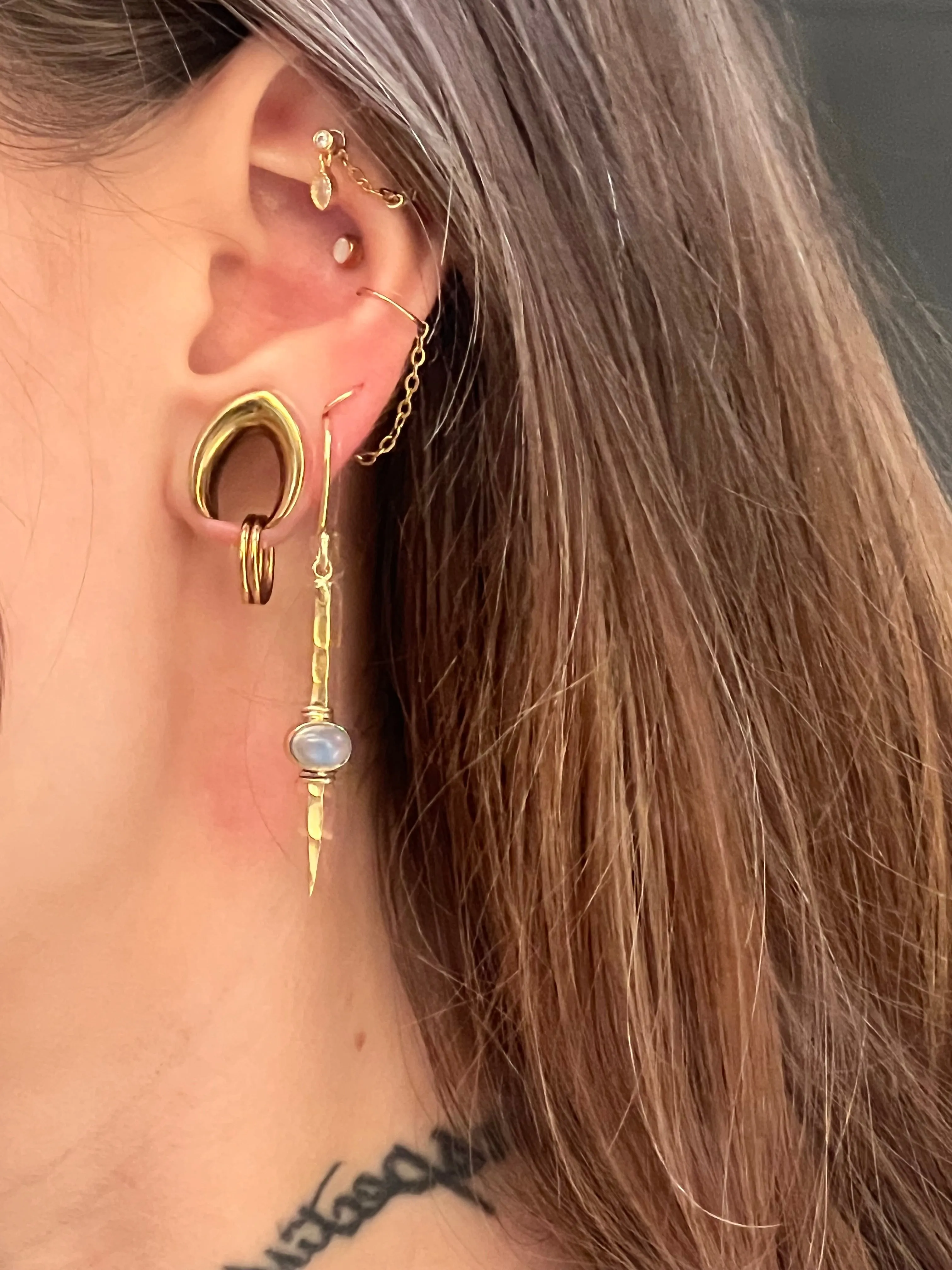 Moon Drops • Moonstone Earrings