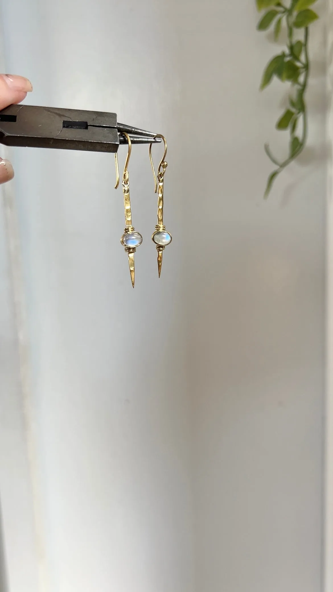 Moon Drops • Moonstone Earrings
