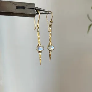 Moon Drops • Moonstone Earrings