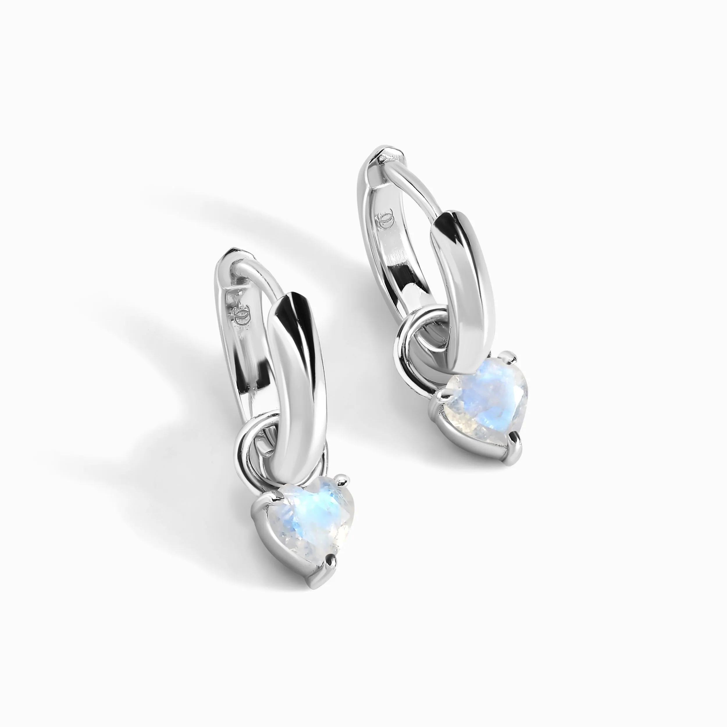 Moonstone Earrings - Love Hoops