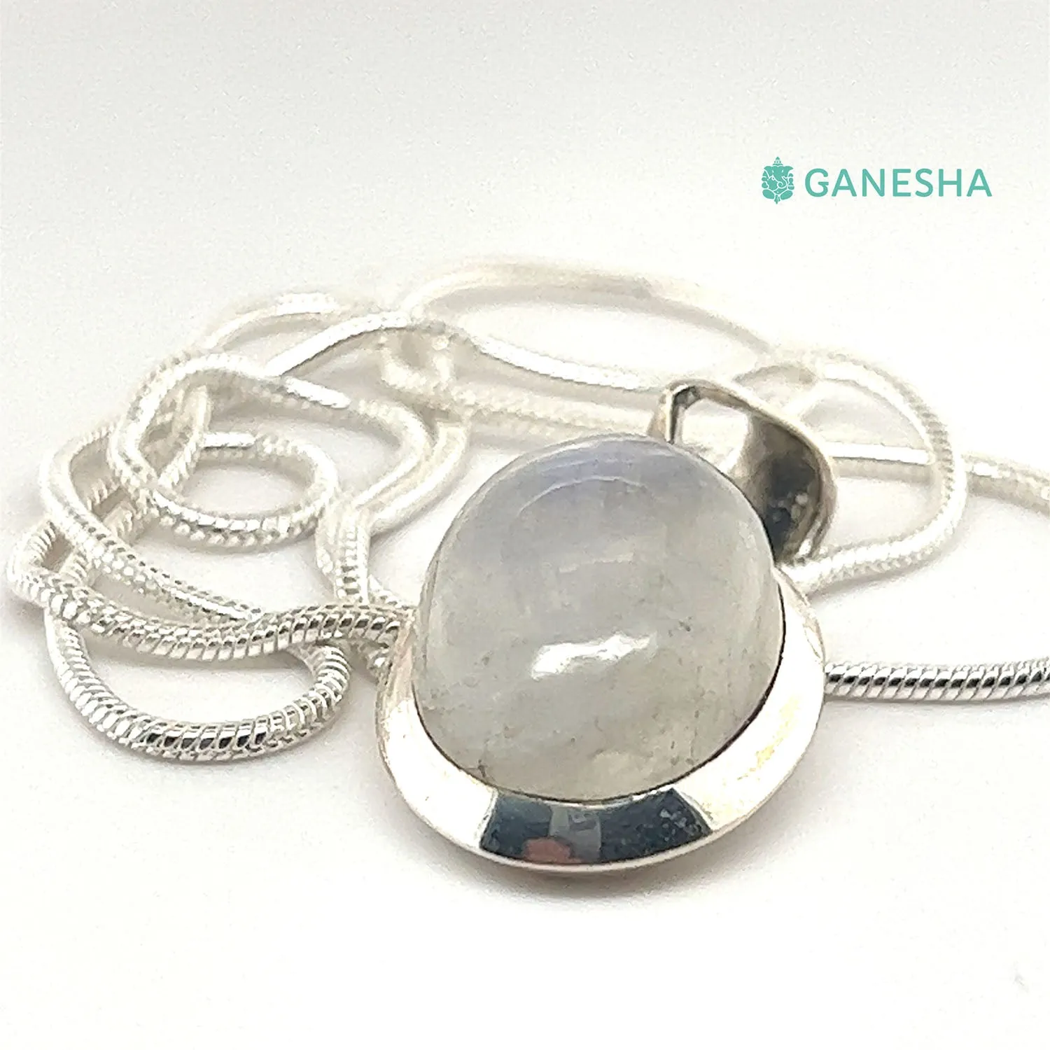 Moonstone Oval (925) Sterling Silver Jewellery Gift Set With Free Chain