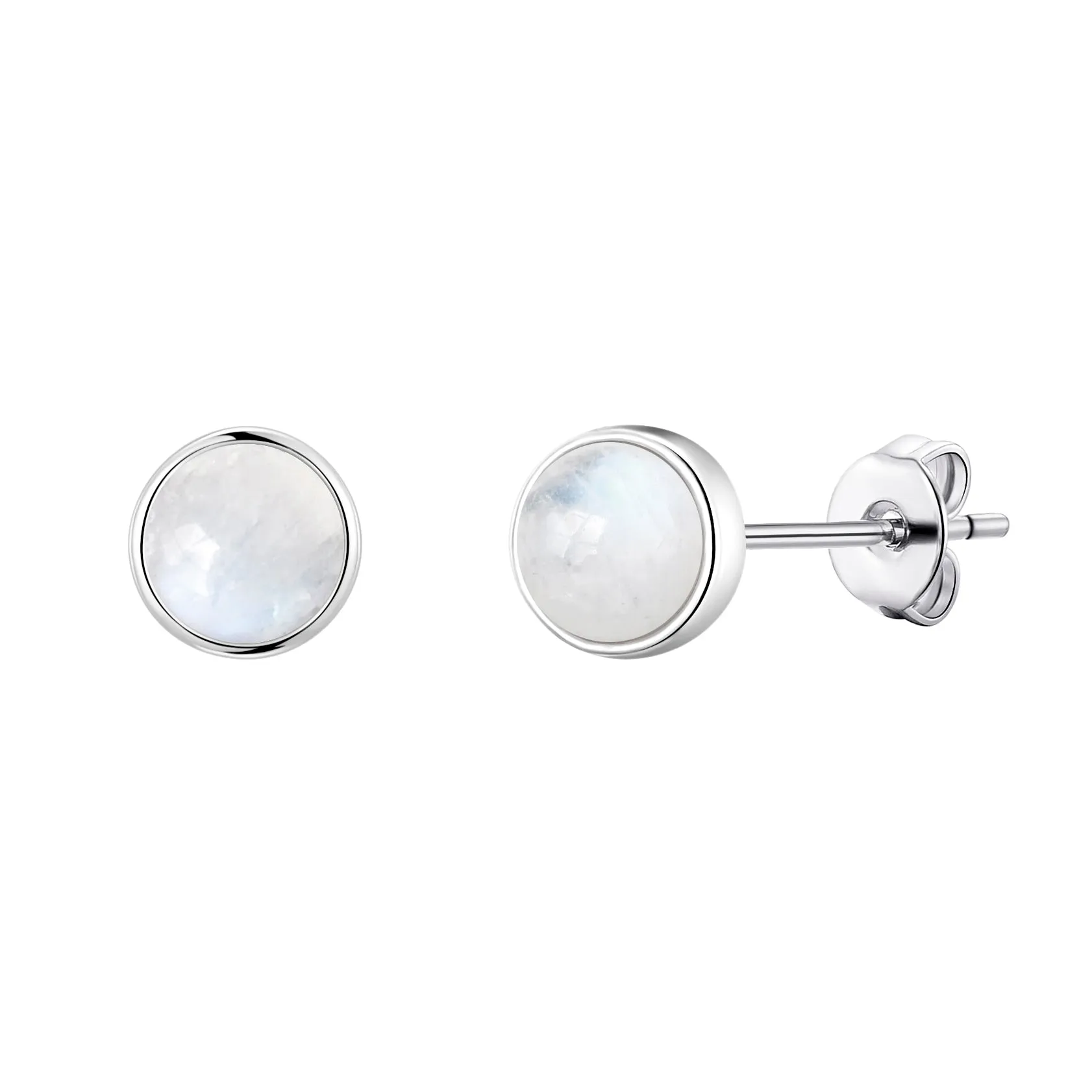 Moonstone Stud Earrings with Quote Card