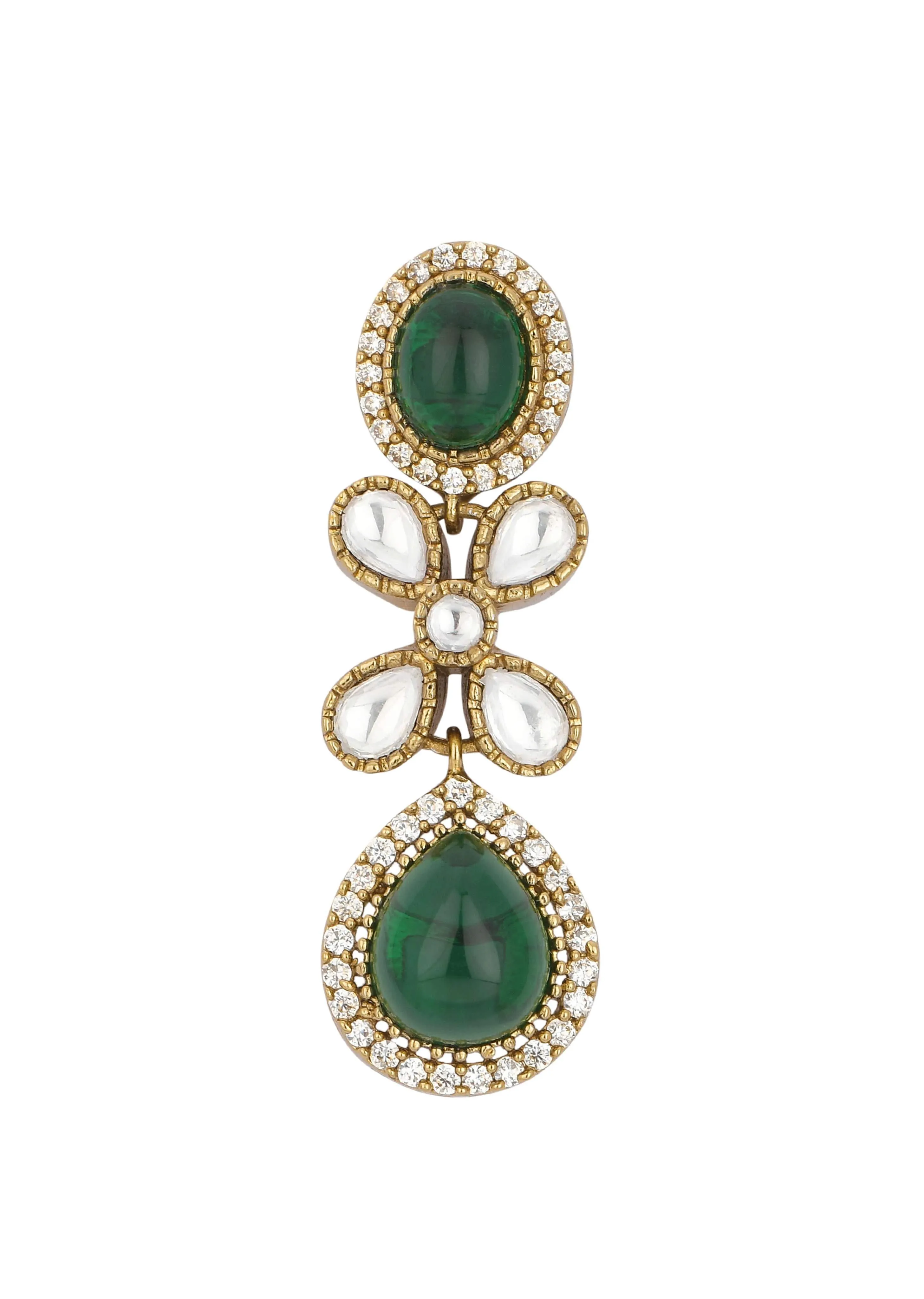 Multicolor Layered Necklace Set With Teardrops