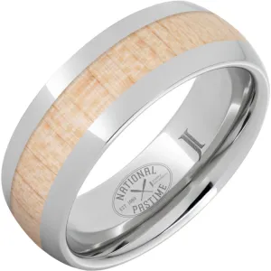 National Pastime Collection Serinium® Ring with Vintage Maple Baseball Bat Wood Inlay