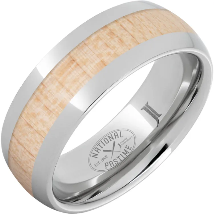 National Pastime Collection Serinium® Ring with Vintage Maple Baseball Bat Wood Inlay