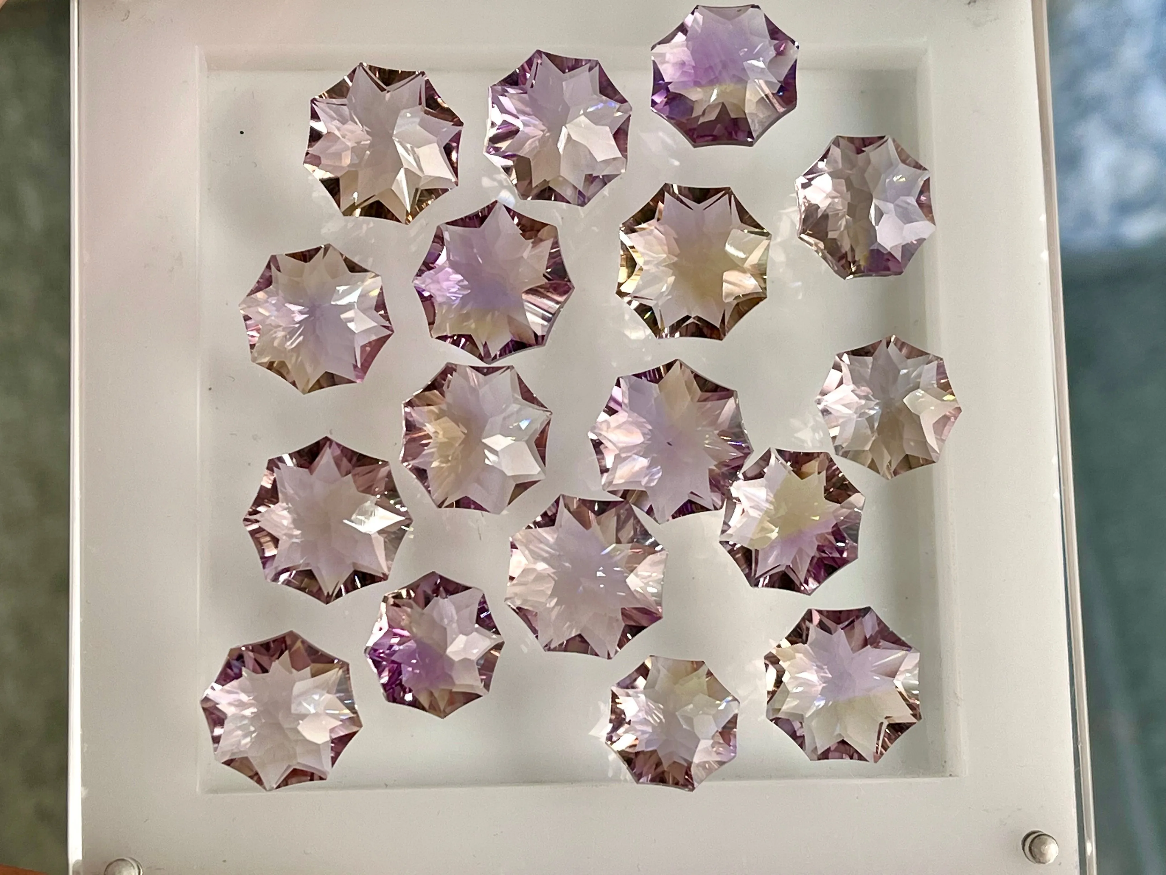 Natural Gemstone Rosette Concave Cut Loose Stone