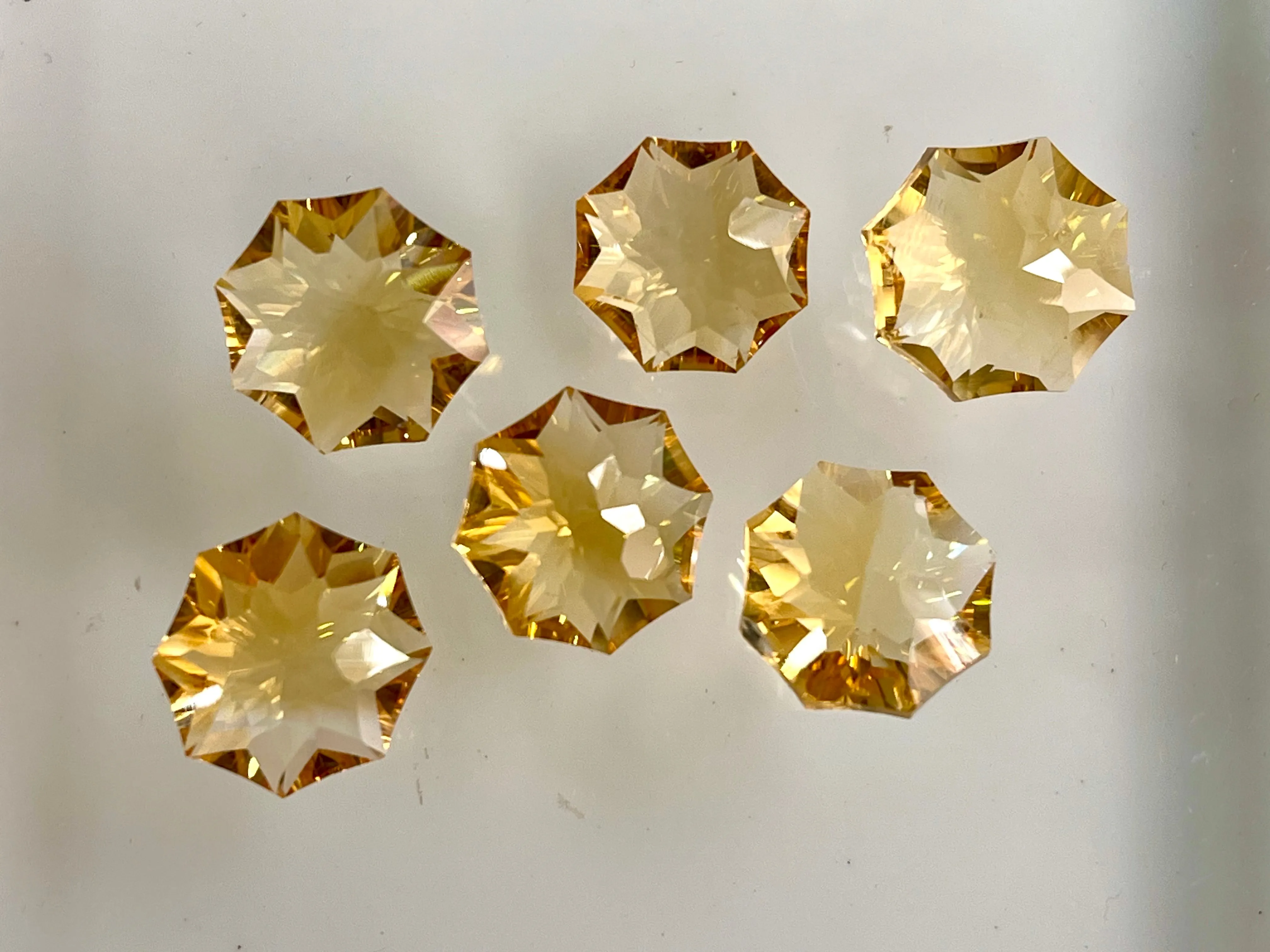 Natural Gemstone Rosette Concave Cut Loose Stone