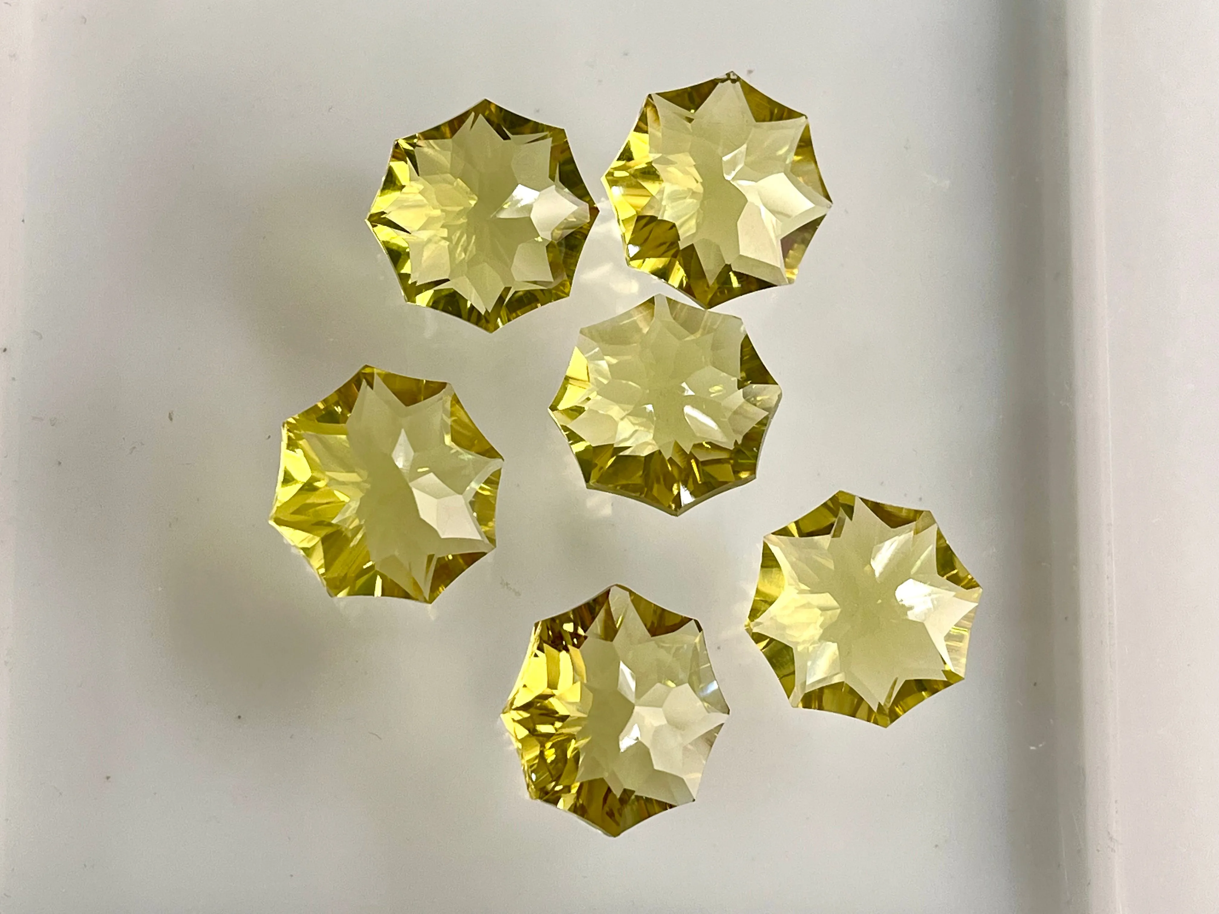 Natural Gemstone Rosette Concave Cut Loose Stone