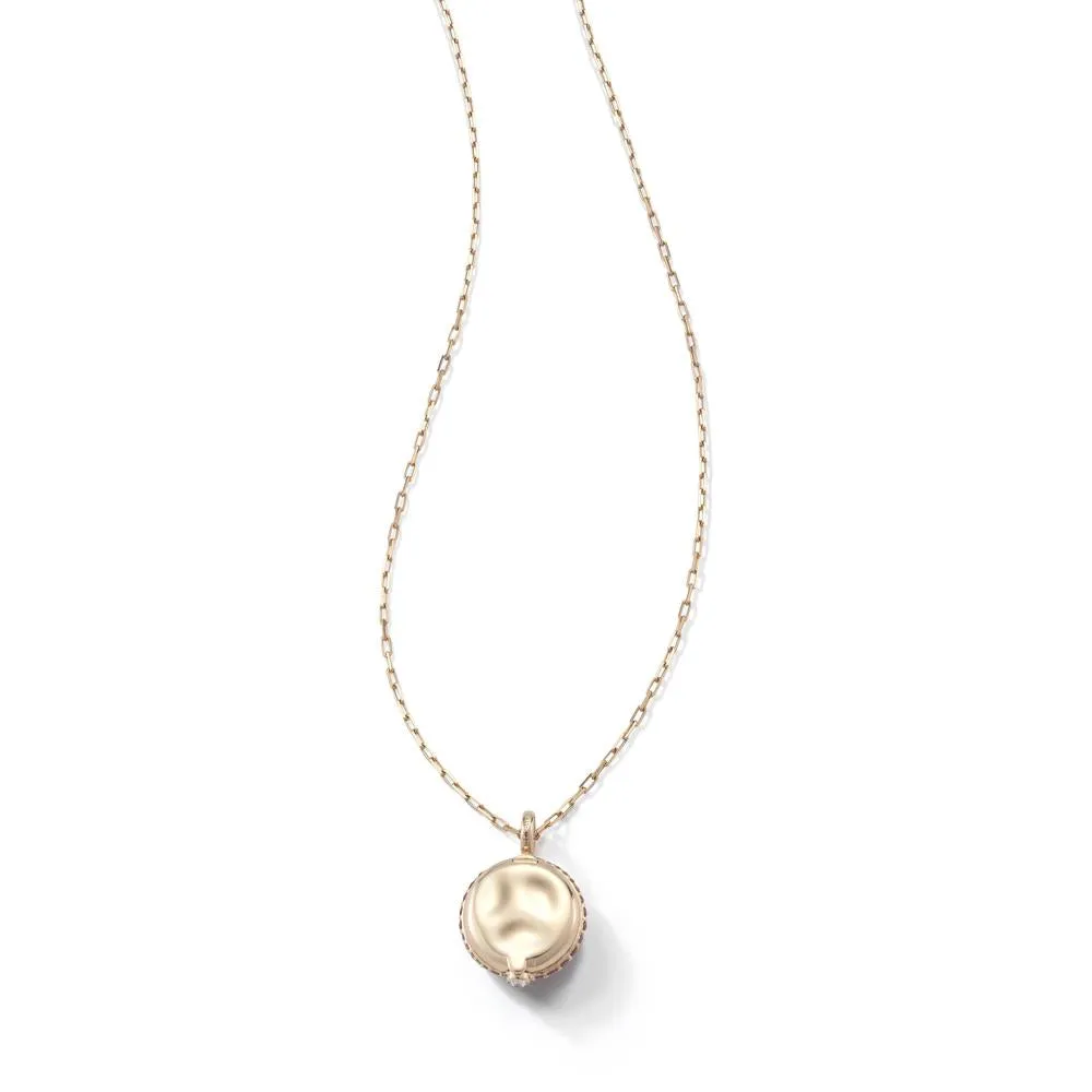 OC X WF 18K SMALL AMETHYST PEBBLE LOCKET