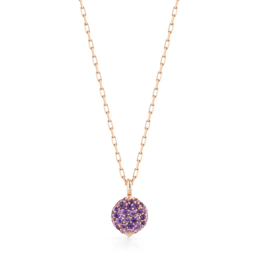 OC X WF 18K SMALL AMETHYST PEBBLE LOCKET
