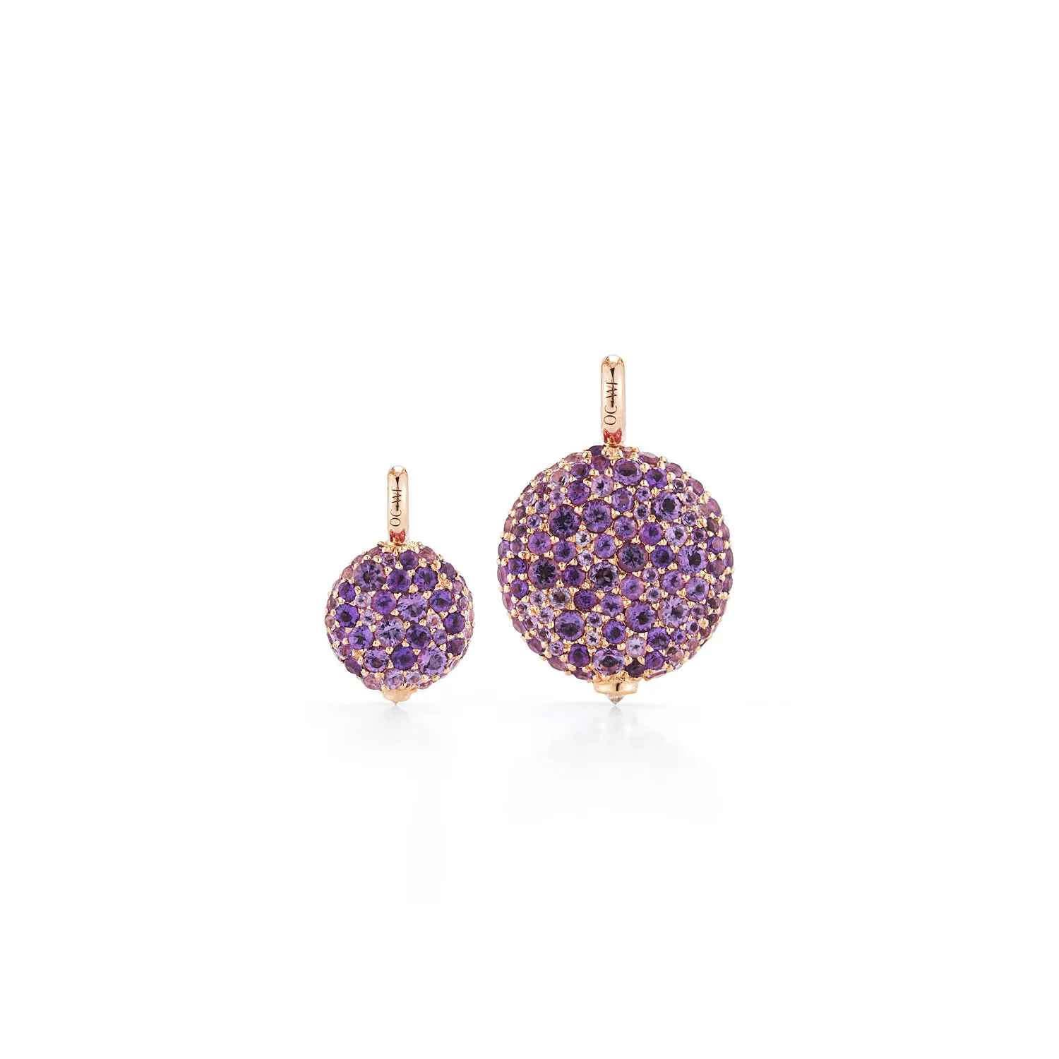 OC X WF 18K SMALL AMETHYST PEBBLE LOCKET