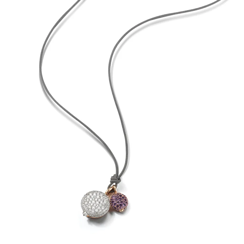OC X WF 18K SMALL AMETHYST PEBBLE LOCKET