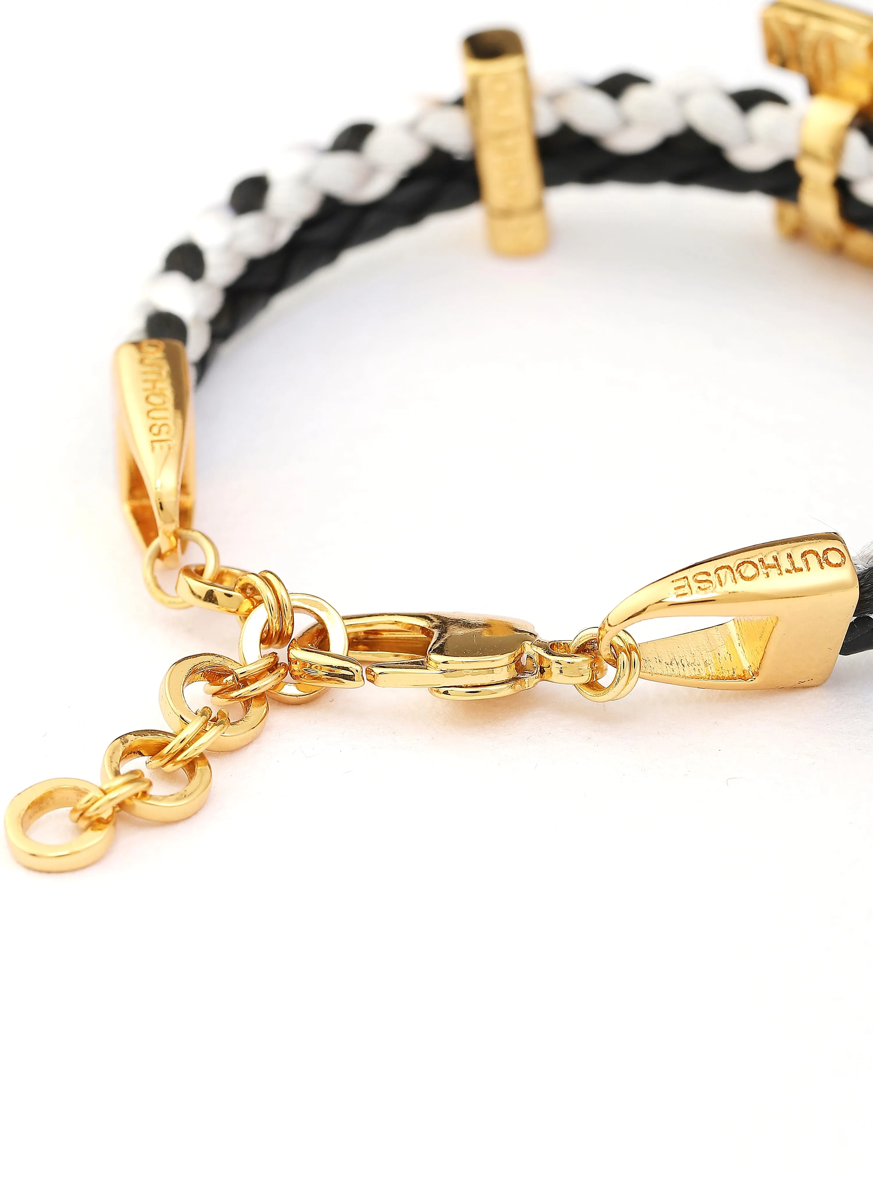 OH Dopamine Bond Bracelet in Noir Black, Gold Finish