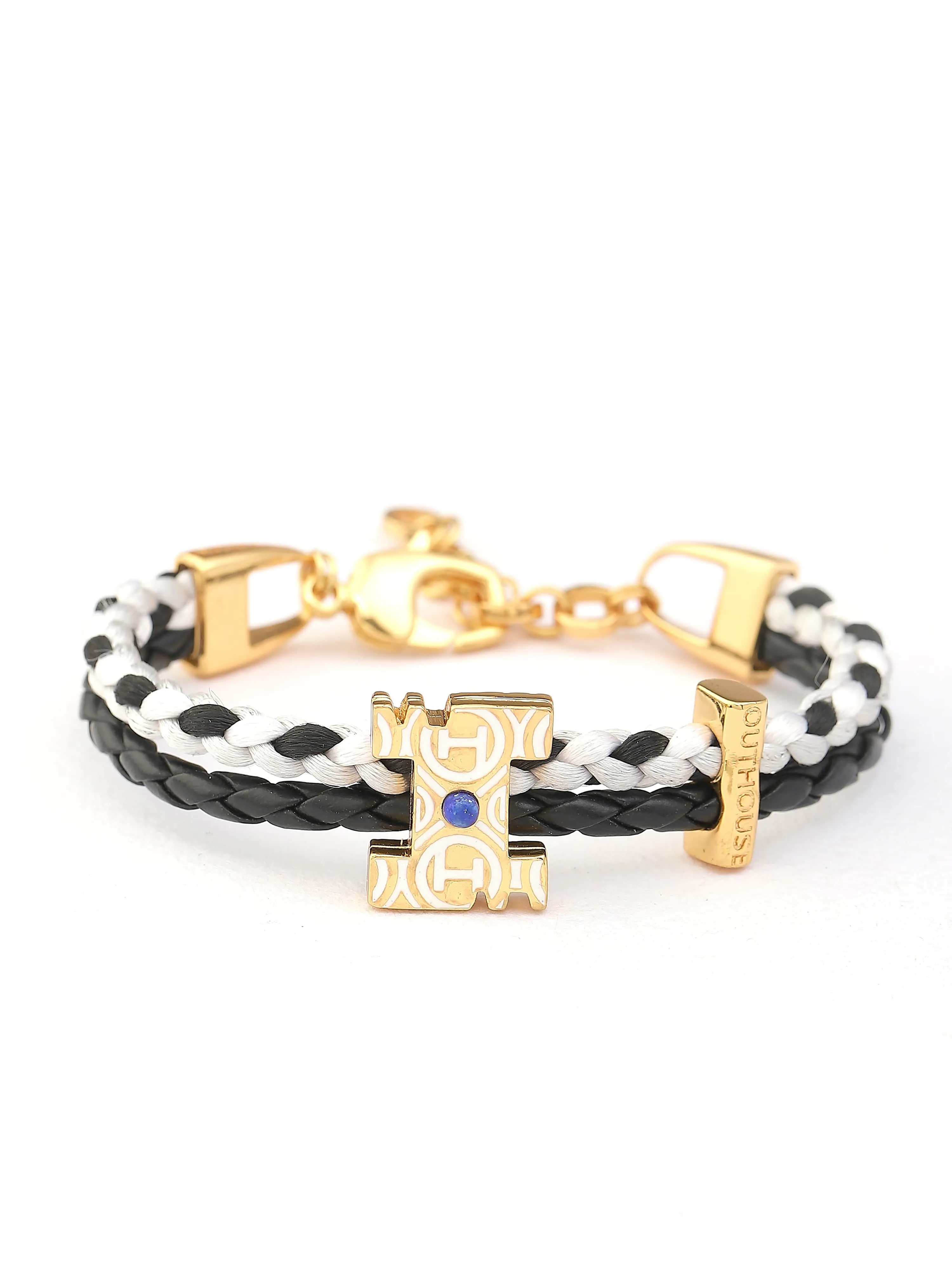 OH Dopamine Bond Bracelet in Noir Black, Gold Finish