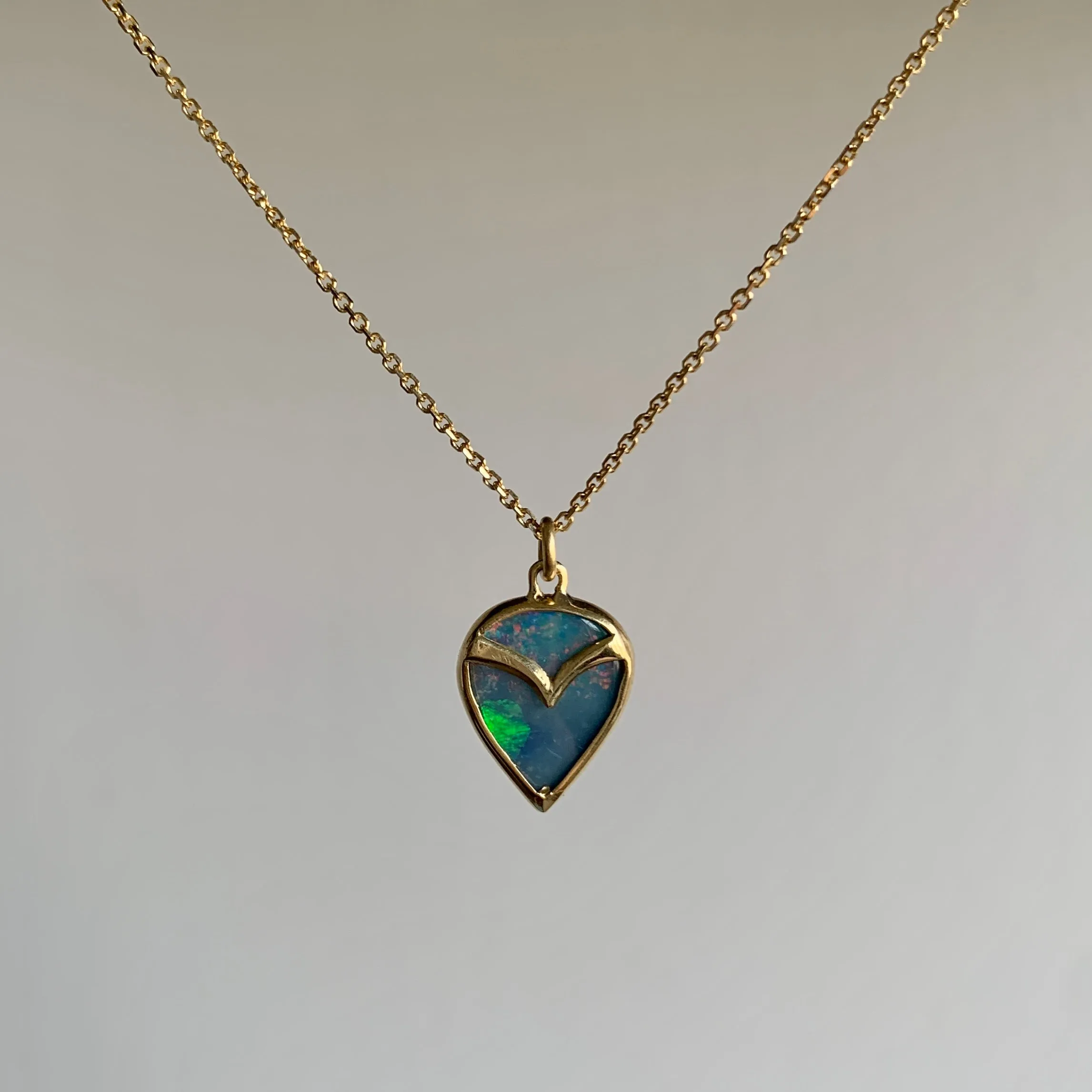 Opal Doublet Owl Pendant