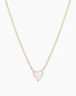 Opal Heart Necklace