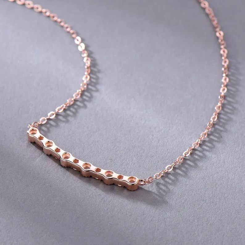 Opal Pendant Pendant Necklace Silver Moissanite Rose Gold Plated/14K/18K-14 Inches