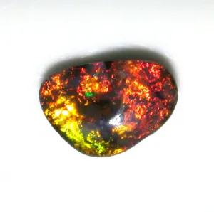 Orange multi coloured solid boulder opal