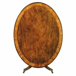 Oval Cross-Banded Breakfast Table