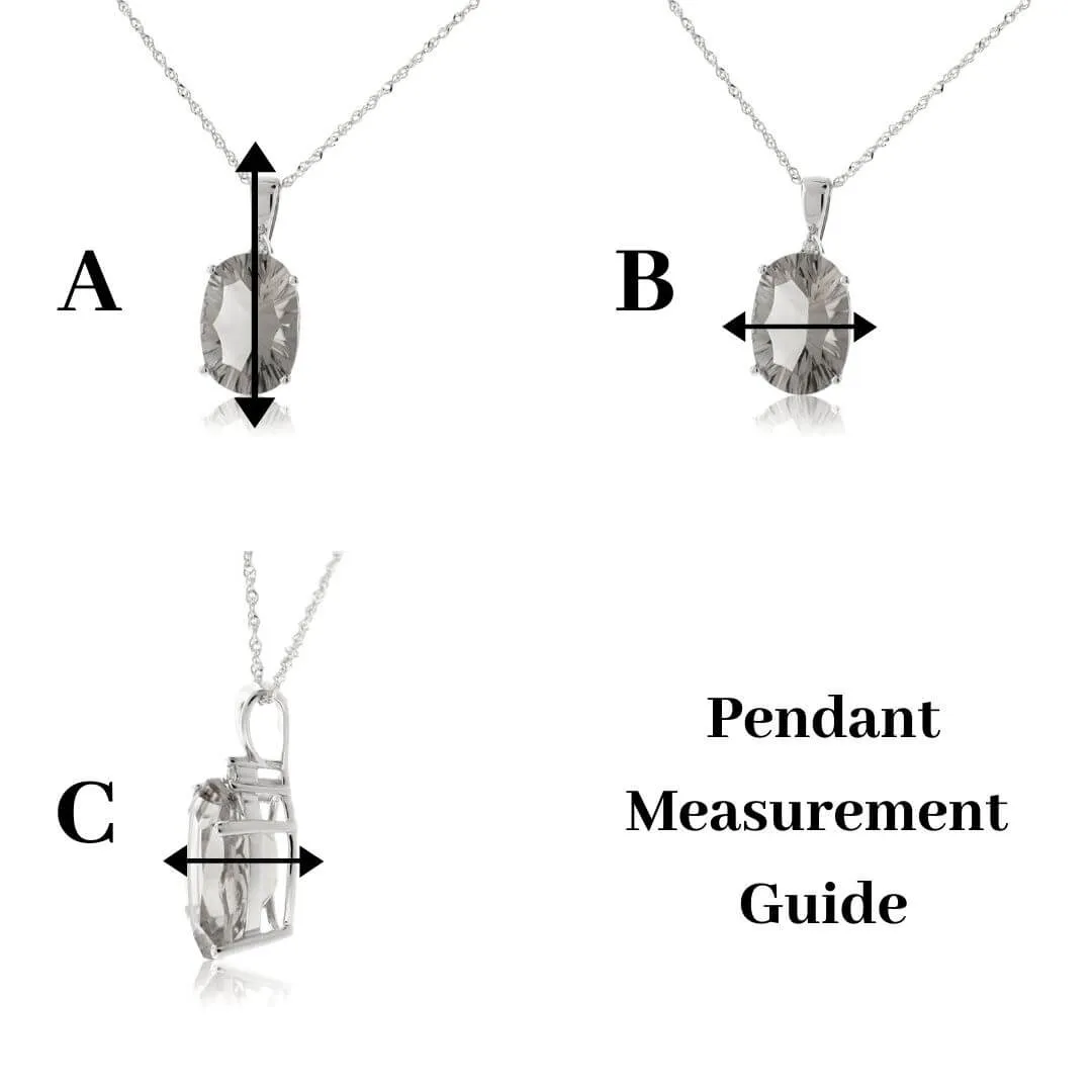 Oval Shaped Opal Cabochon and Diamond Pendant with Chain