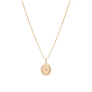 Oval Spark Locket | Diamond