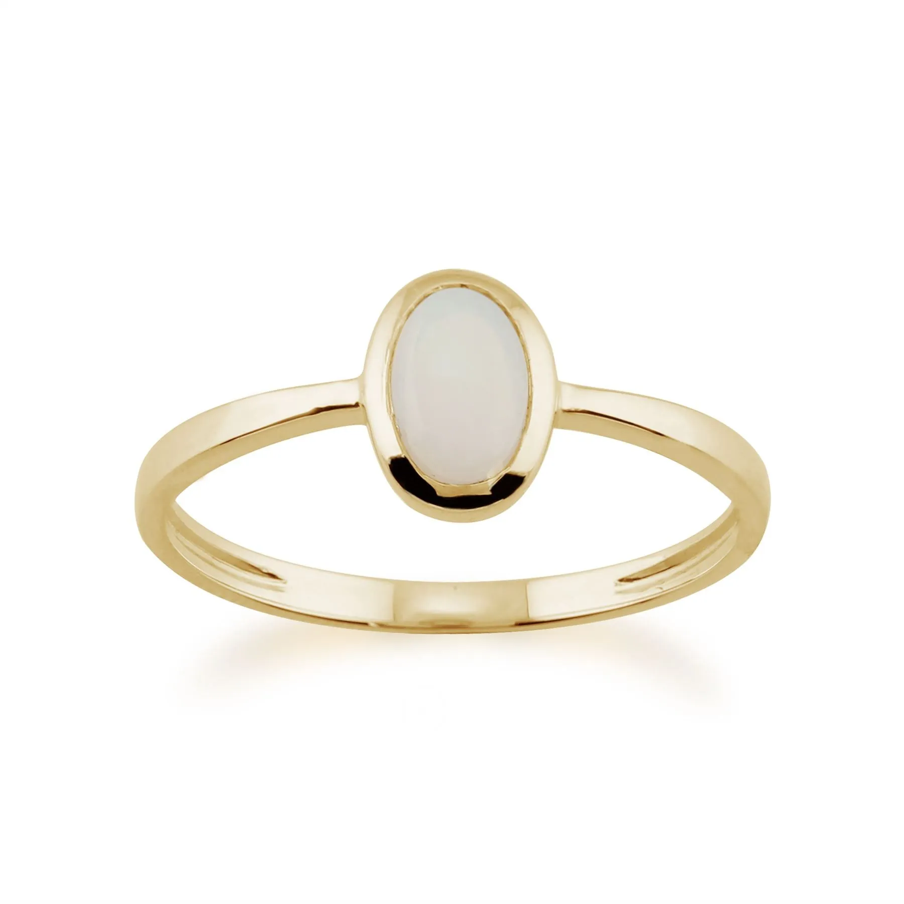 Ovaler Opal Ring in 9ct Gelb Gold