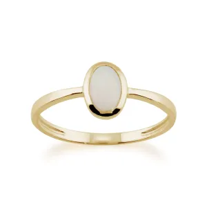Ovaler Opal Ring in 9ct Gelb Gold