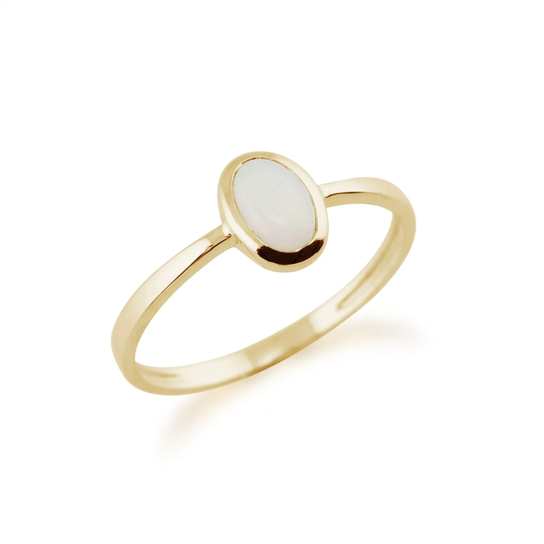Ovaler Opal Ring in 9ct Gelb Gold