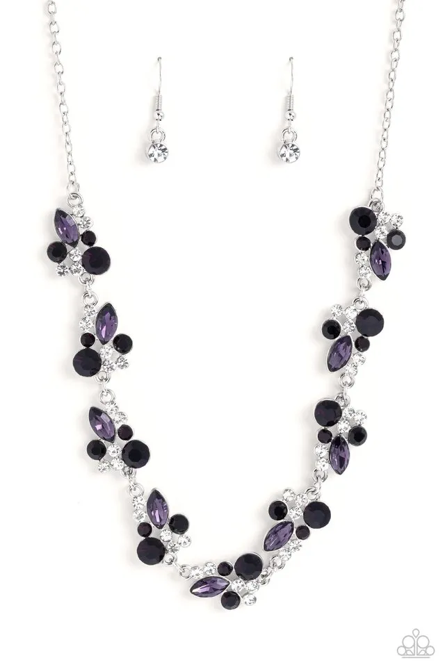 Paparazzi Necklace ~ Swimming in Sparkles - Purple