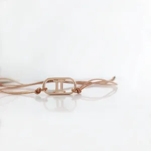 Personalized Gold Bracelet With Cord