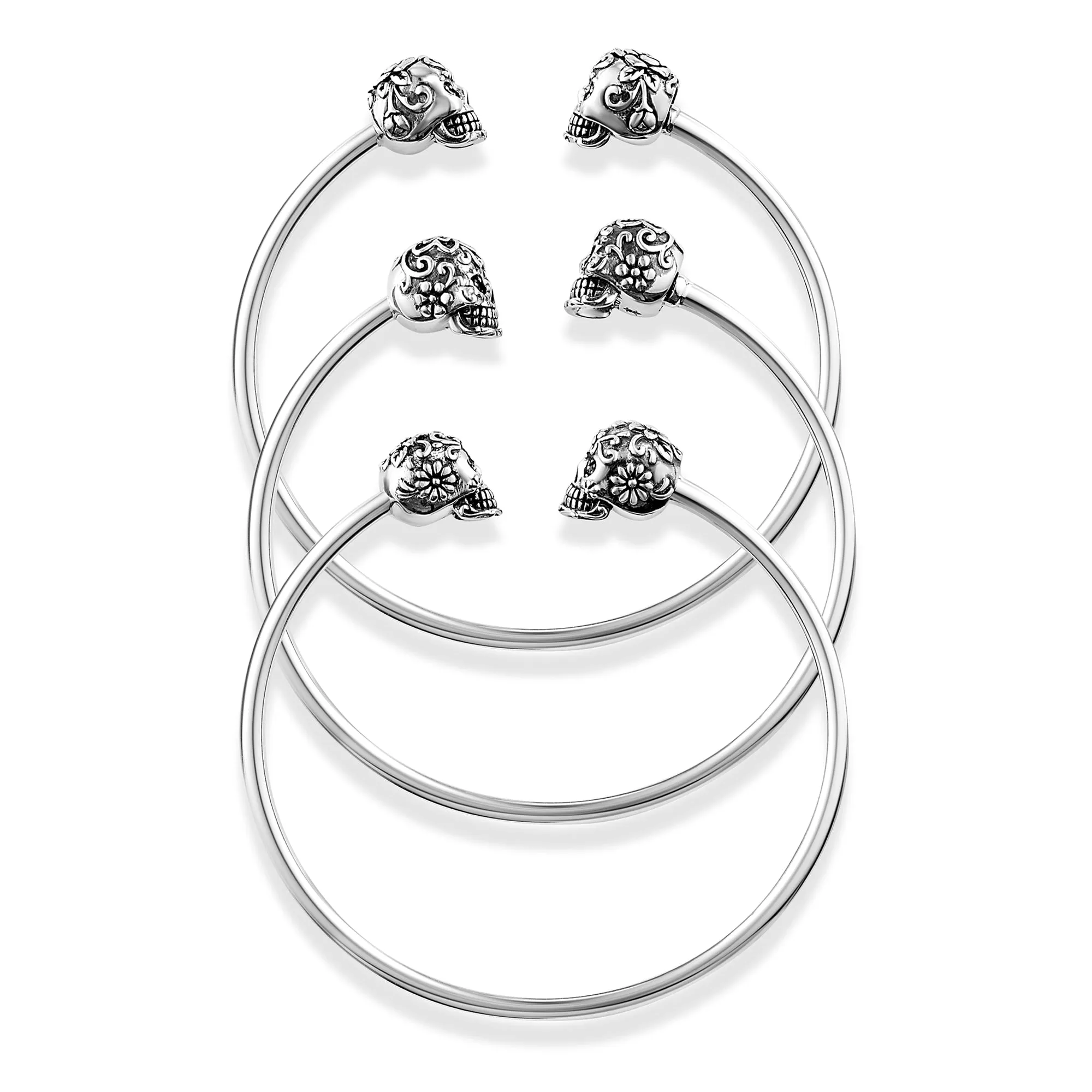 Precious Sugar Skull Cali Couture Bangle Bracelet