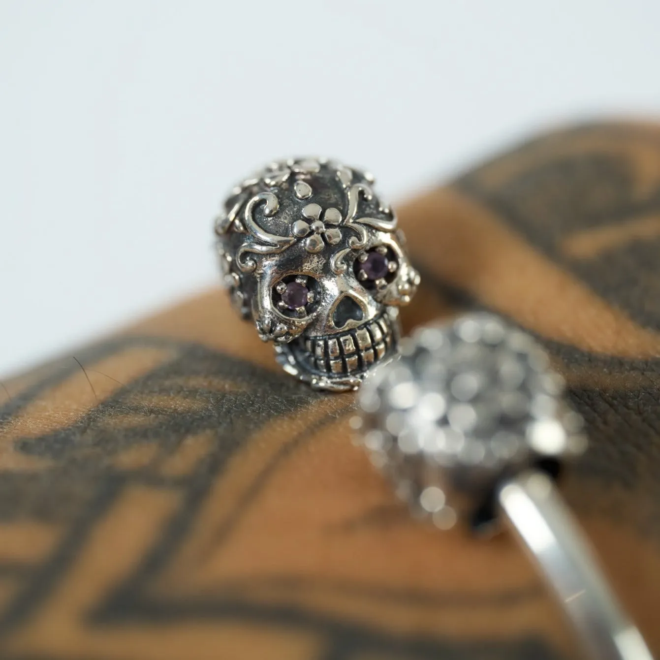Precious Sugar Skull Cali Couture Bangle Bracelet