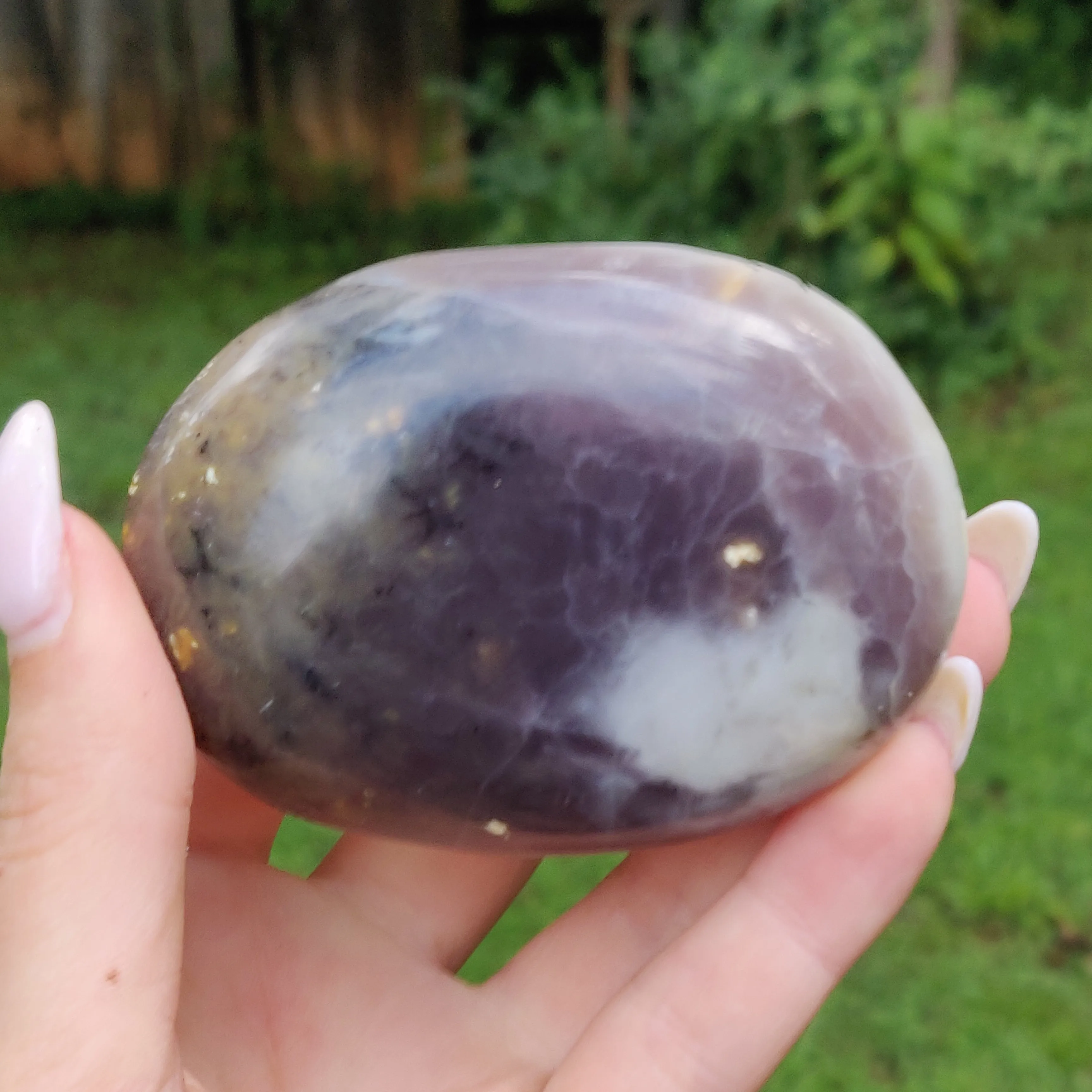 Purple Dendritic Opal Palm Stone (#35)