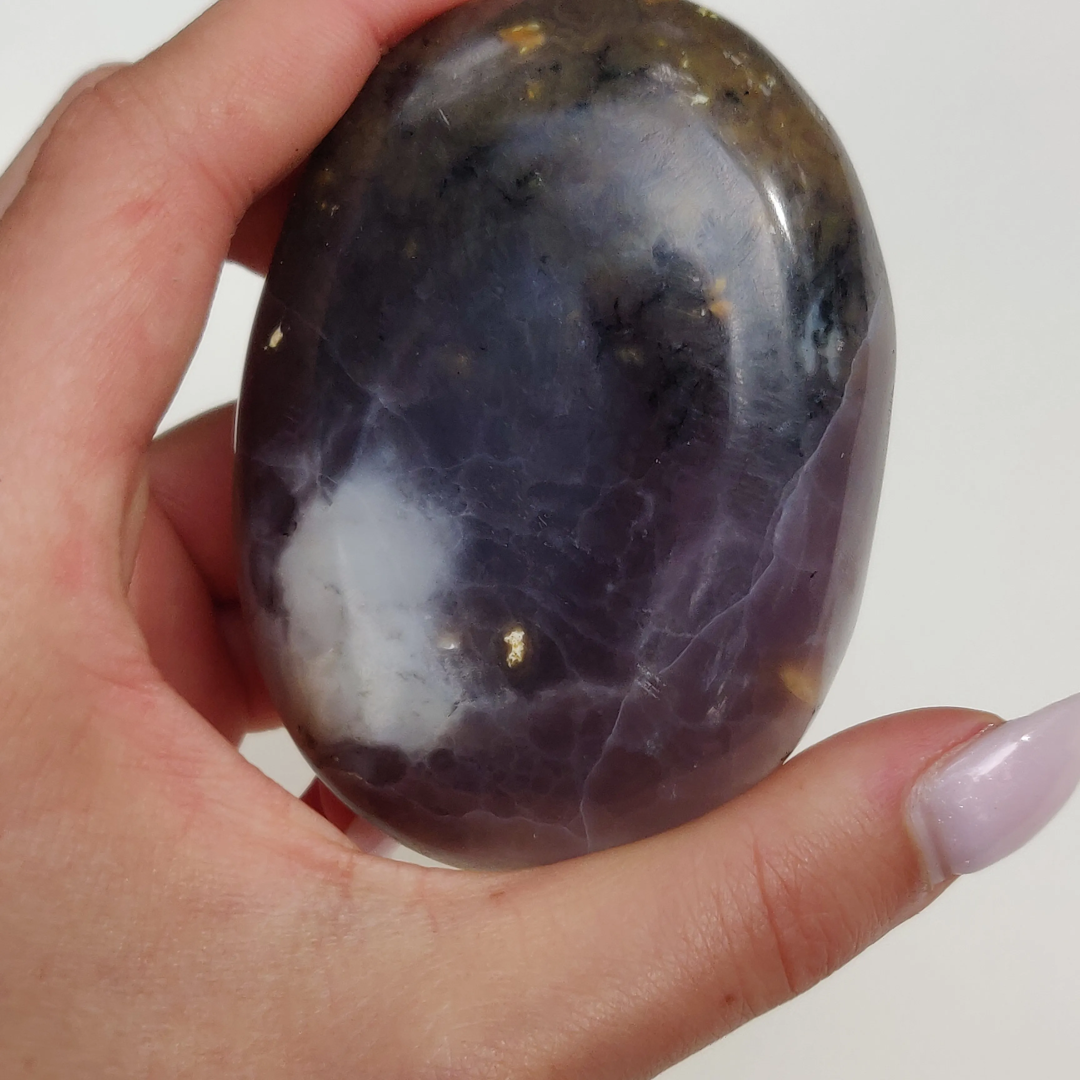 Purple Dendritic Opal Palm Stone (#35)