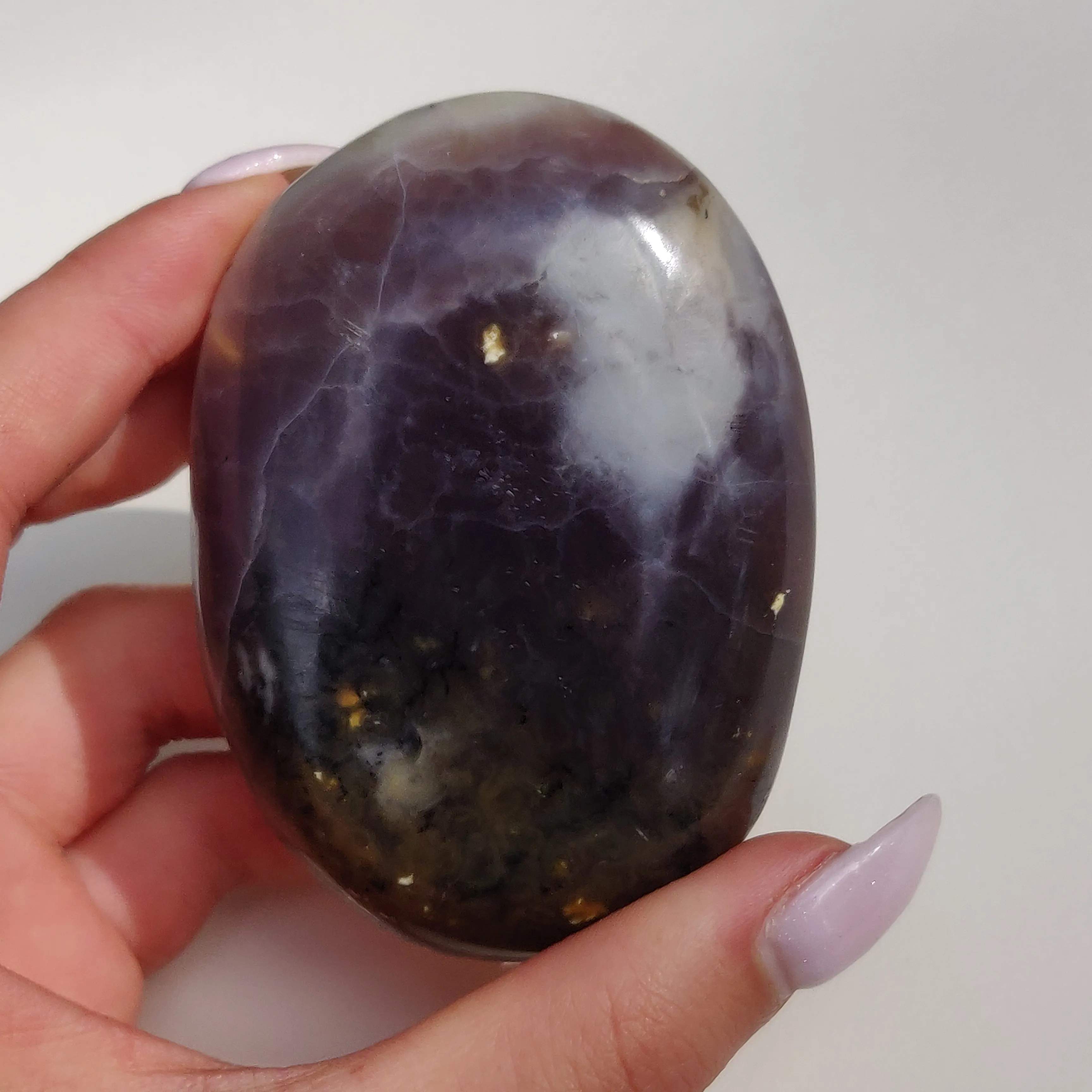 Purple Dendritic Opal Palm Stone (#35)