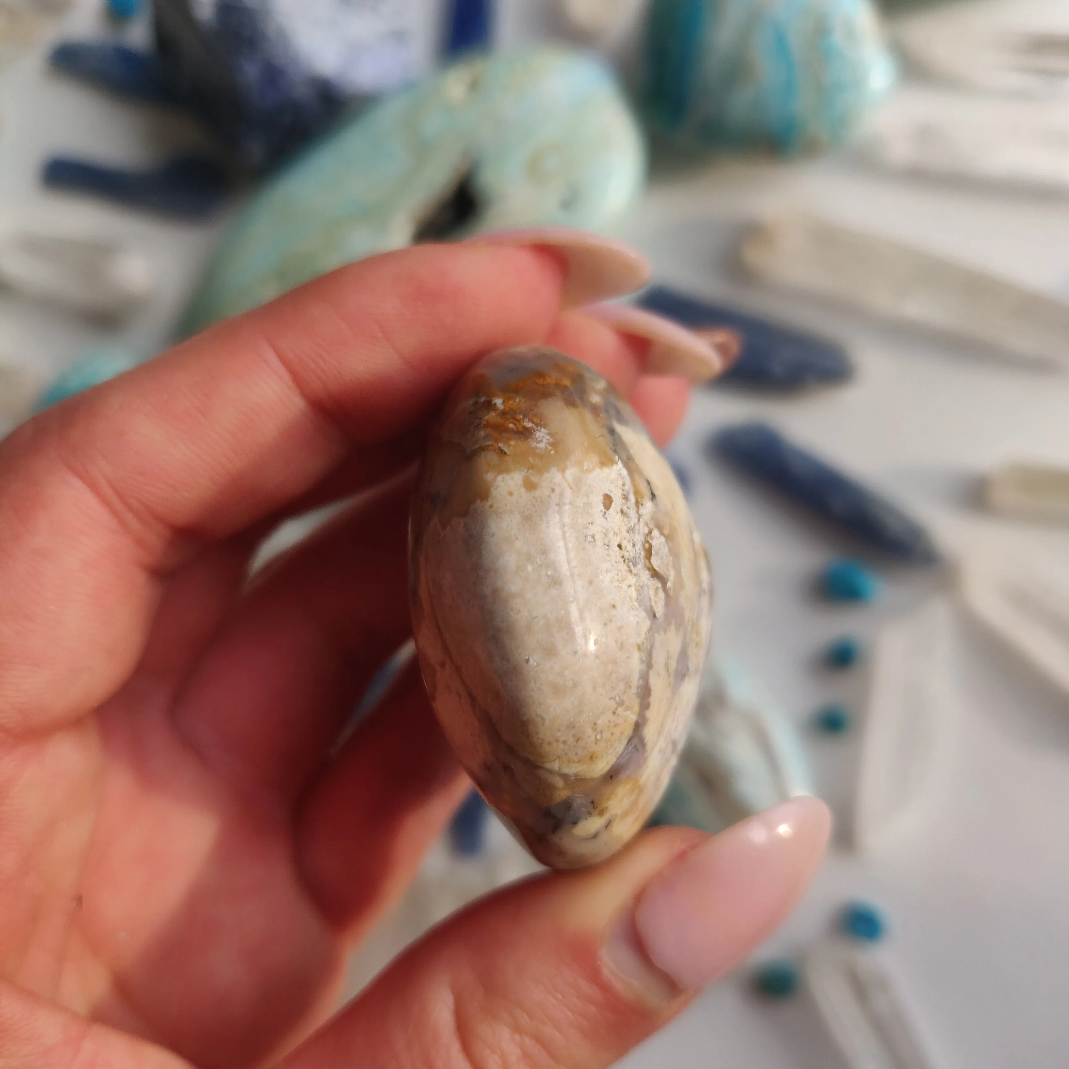 Purple Dendritic Opal Palm Stone (#44A)