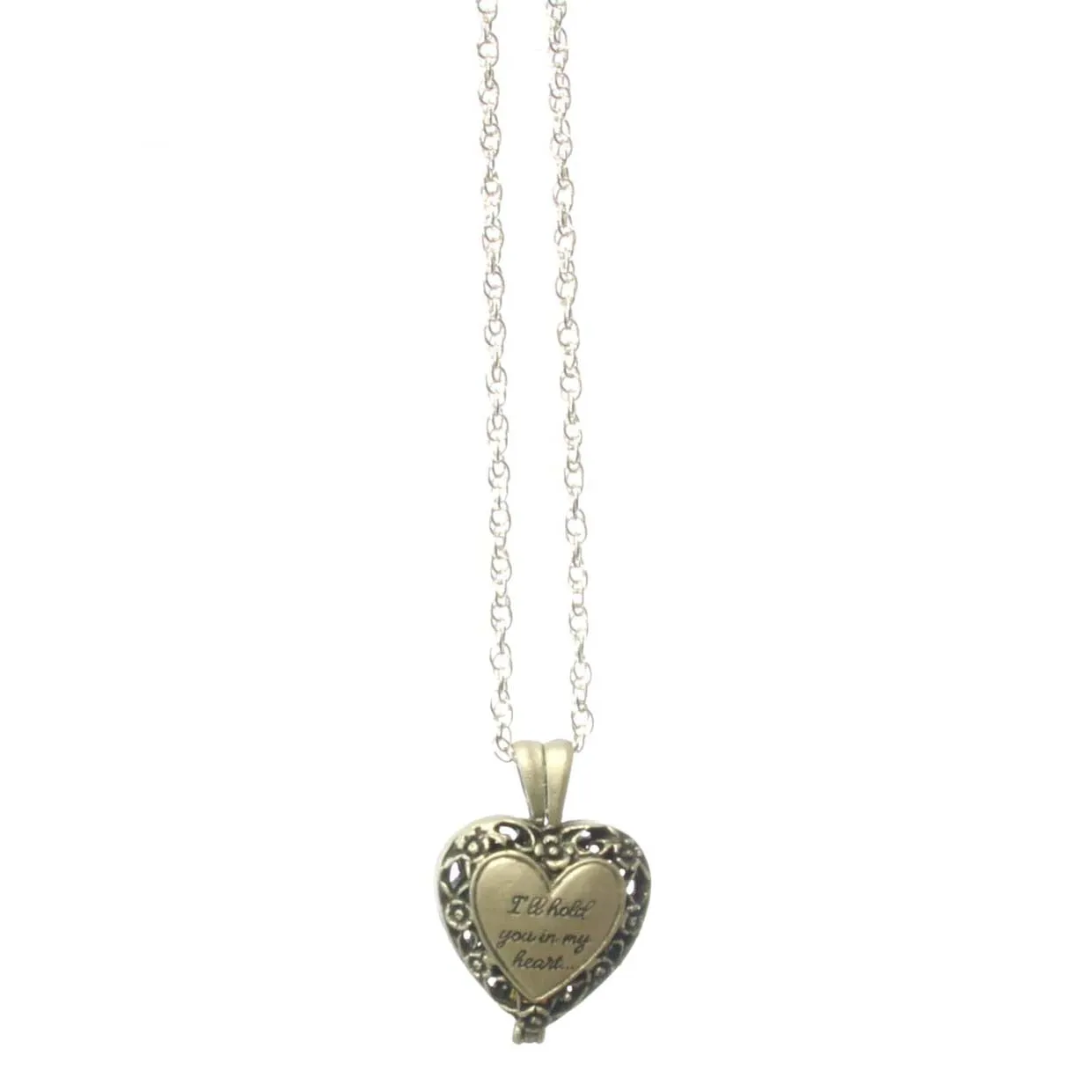 "I'll hold you in my heart..." Memorial Locket w/Urn