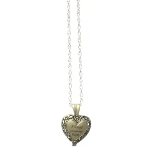 "I'll hold you in my heart..." Memorial Locket w/Urn