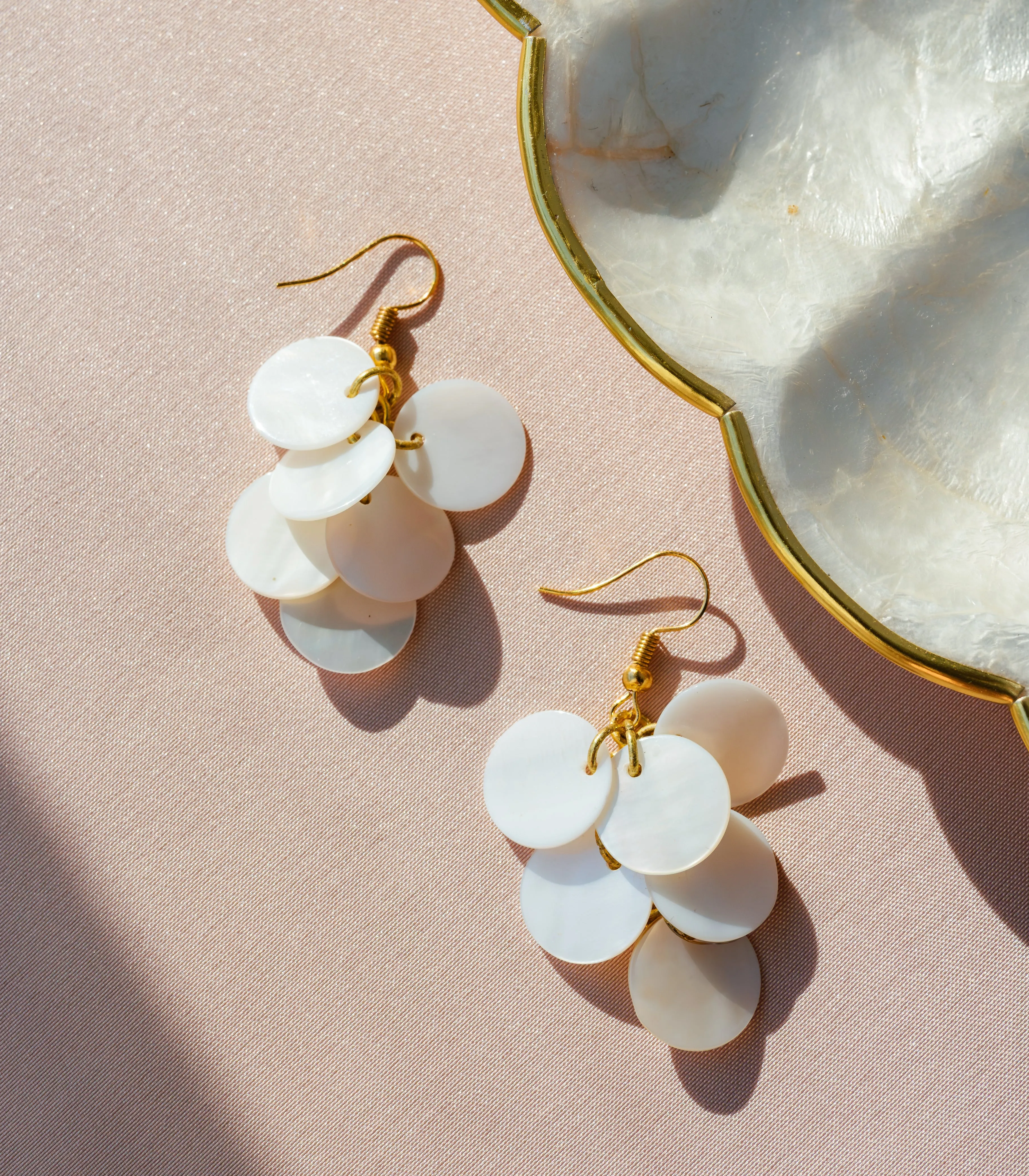 "Lola's Chandelier" Shell Earrings