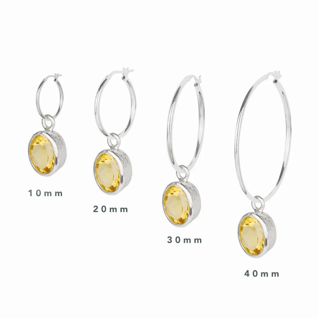 Rainbow Moonstone Hoop Charms