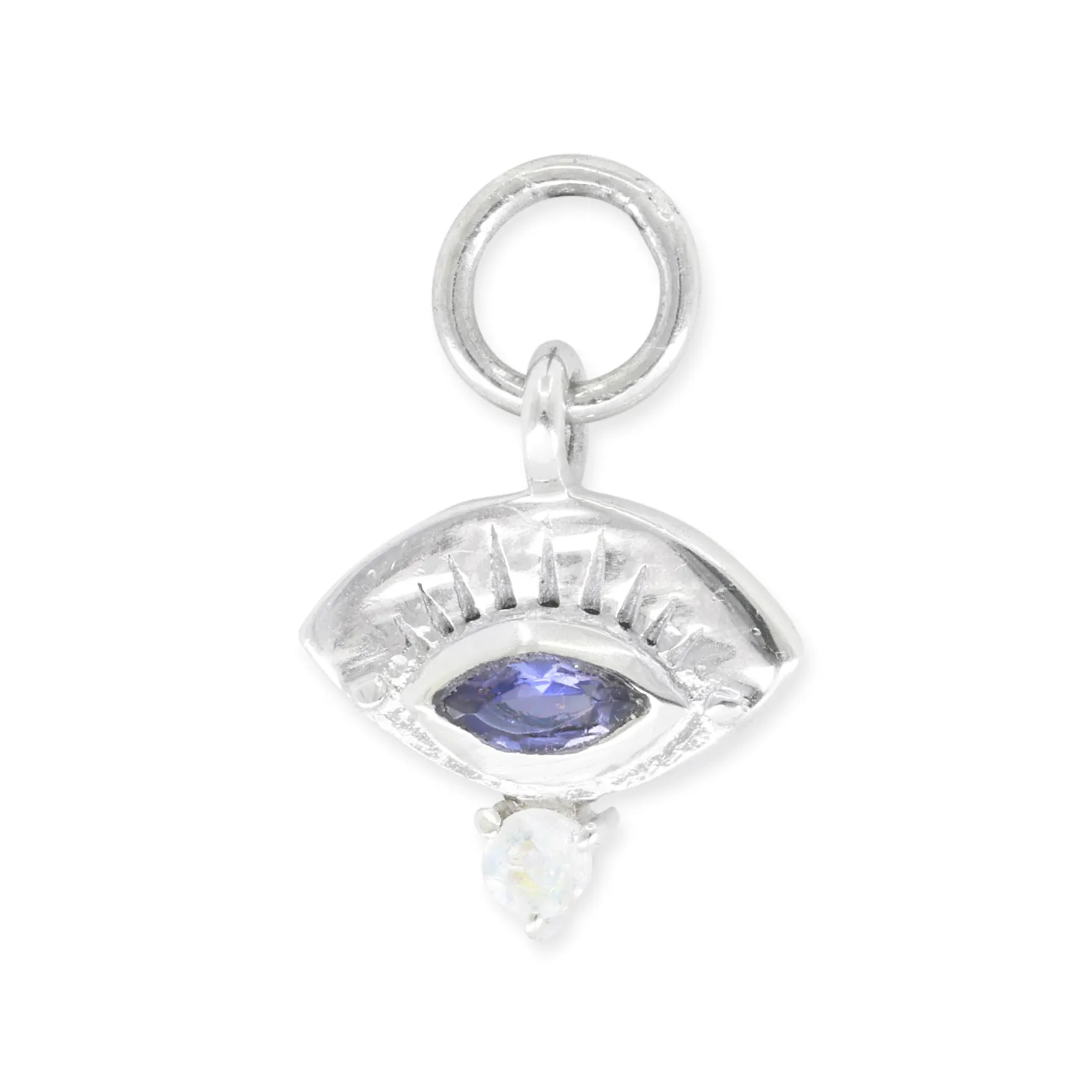 Ray Iolite Silver Charm