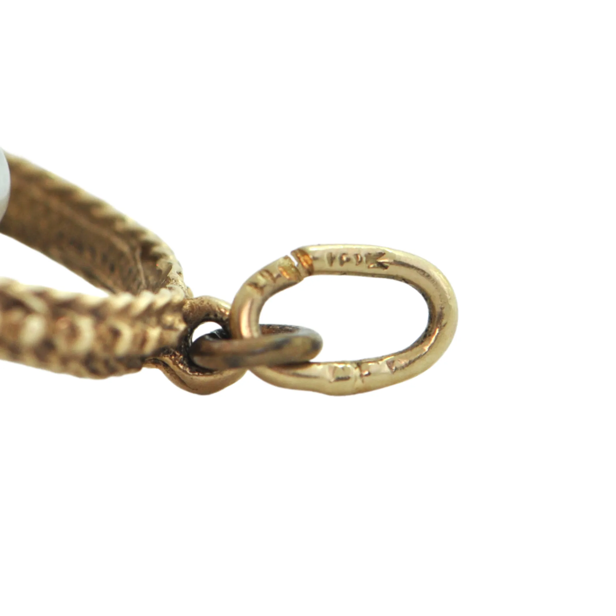 Retro circa 1950, 10K Yellow Gold Multi Stone Purse Charm