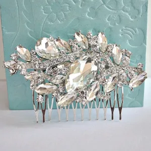 Rhinestone Crystal Bridal Hair Comb. Vintage Inspired Wedding Hair Comb. Hair Accessory. Bridal Hair Piece. Headpiece. Wedding Hair Jewelry.