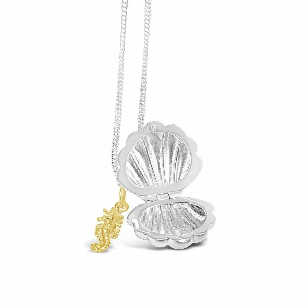 Seahorse Locket | Silver