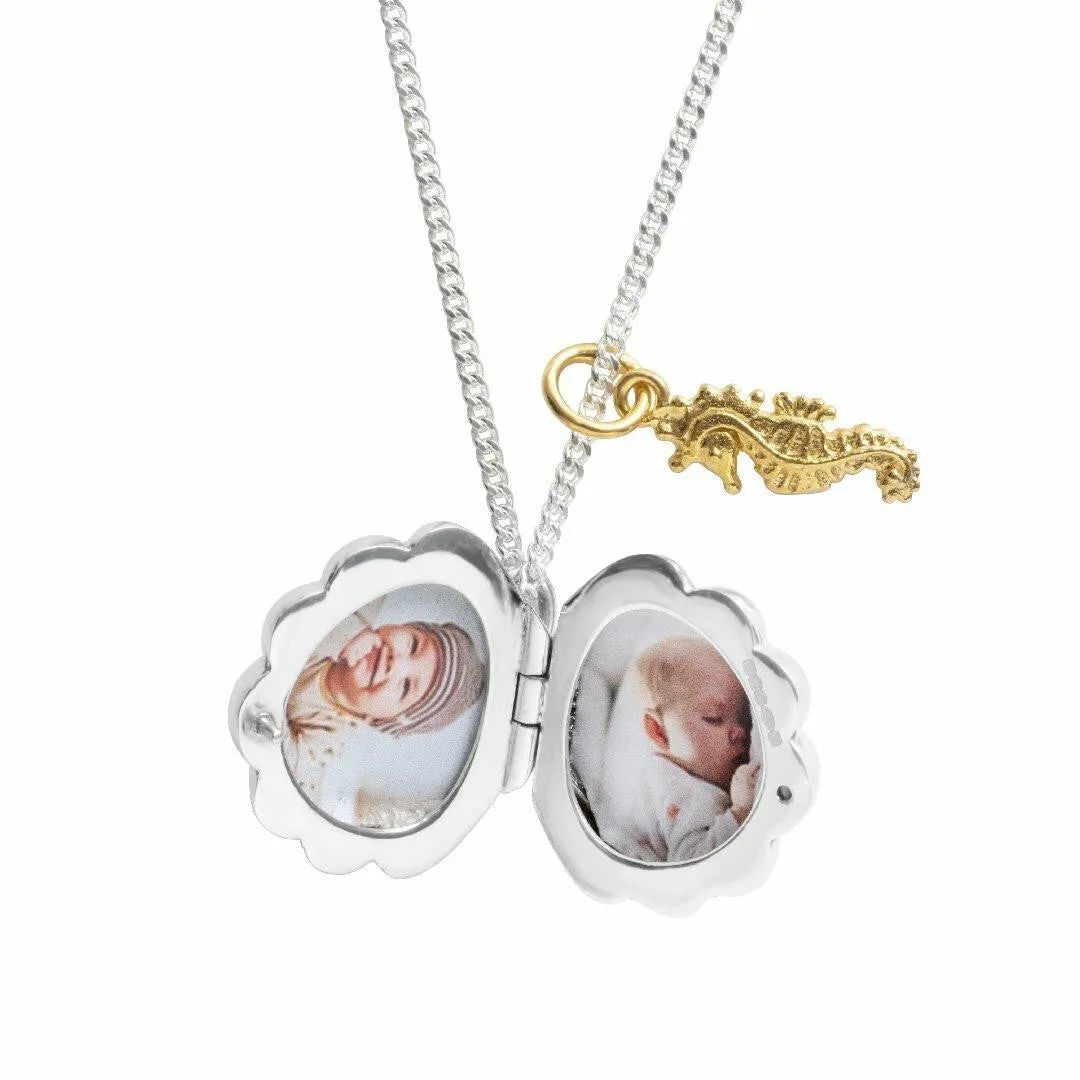 Seahorse Locket | Silver