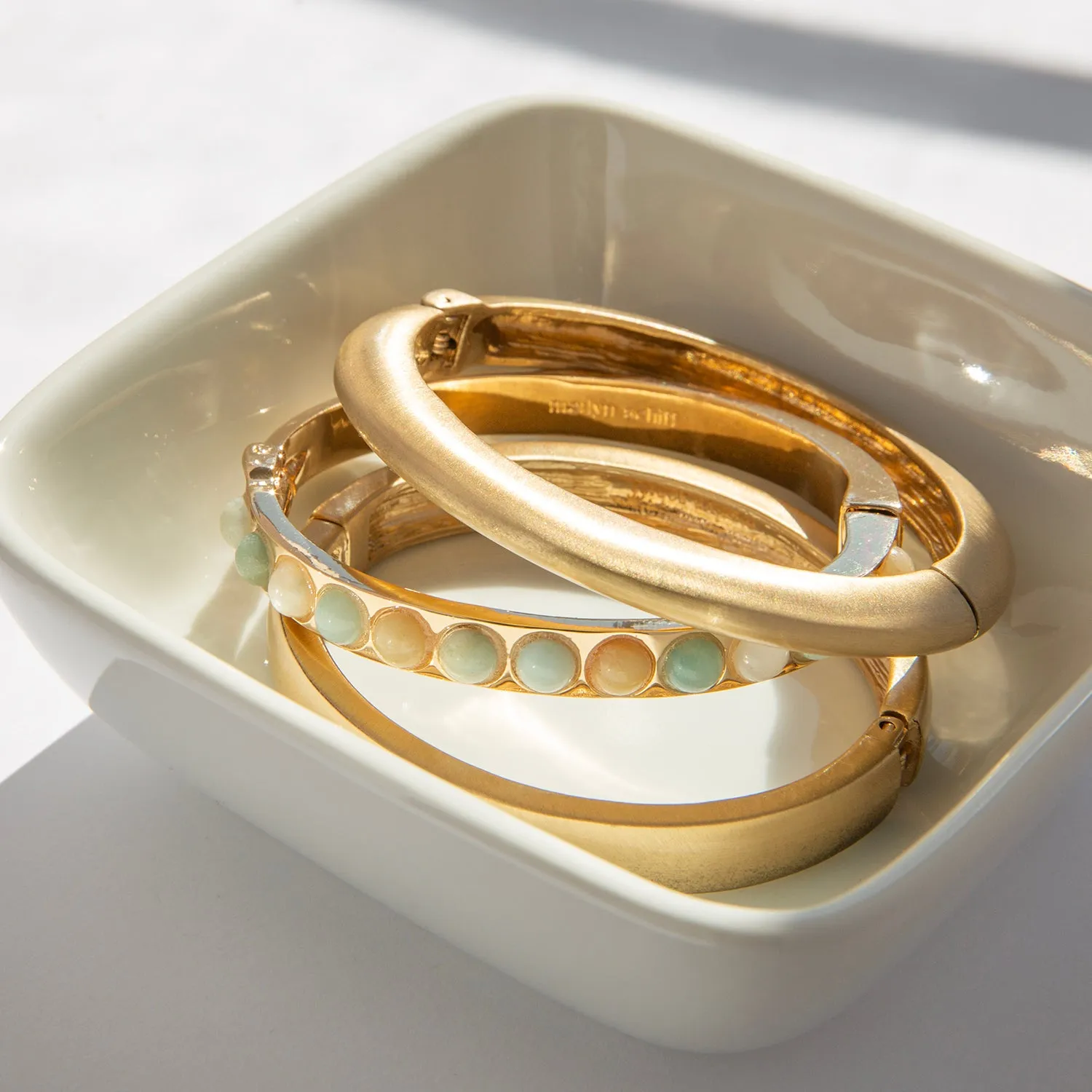 semi precious stone bangle