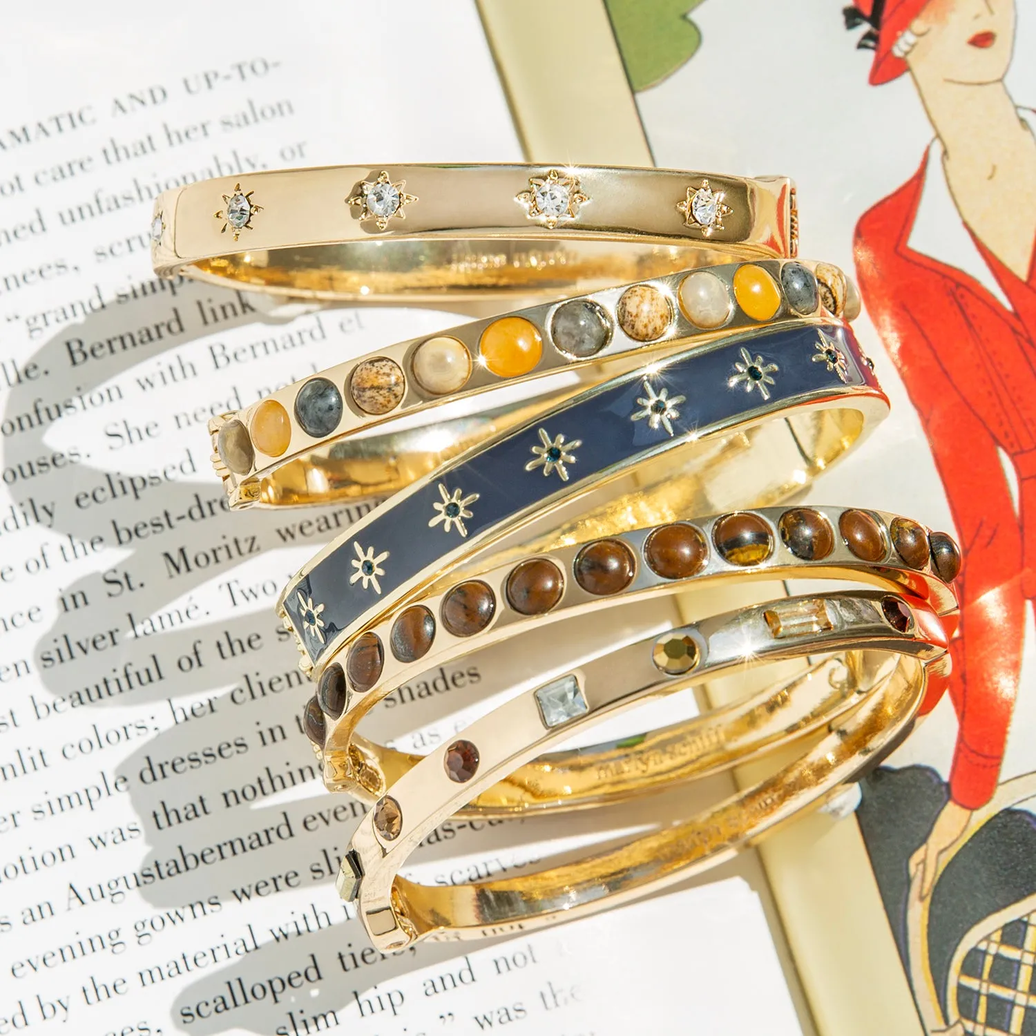 semi precious stone bangle