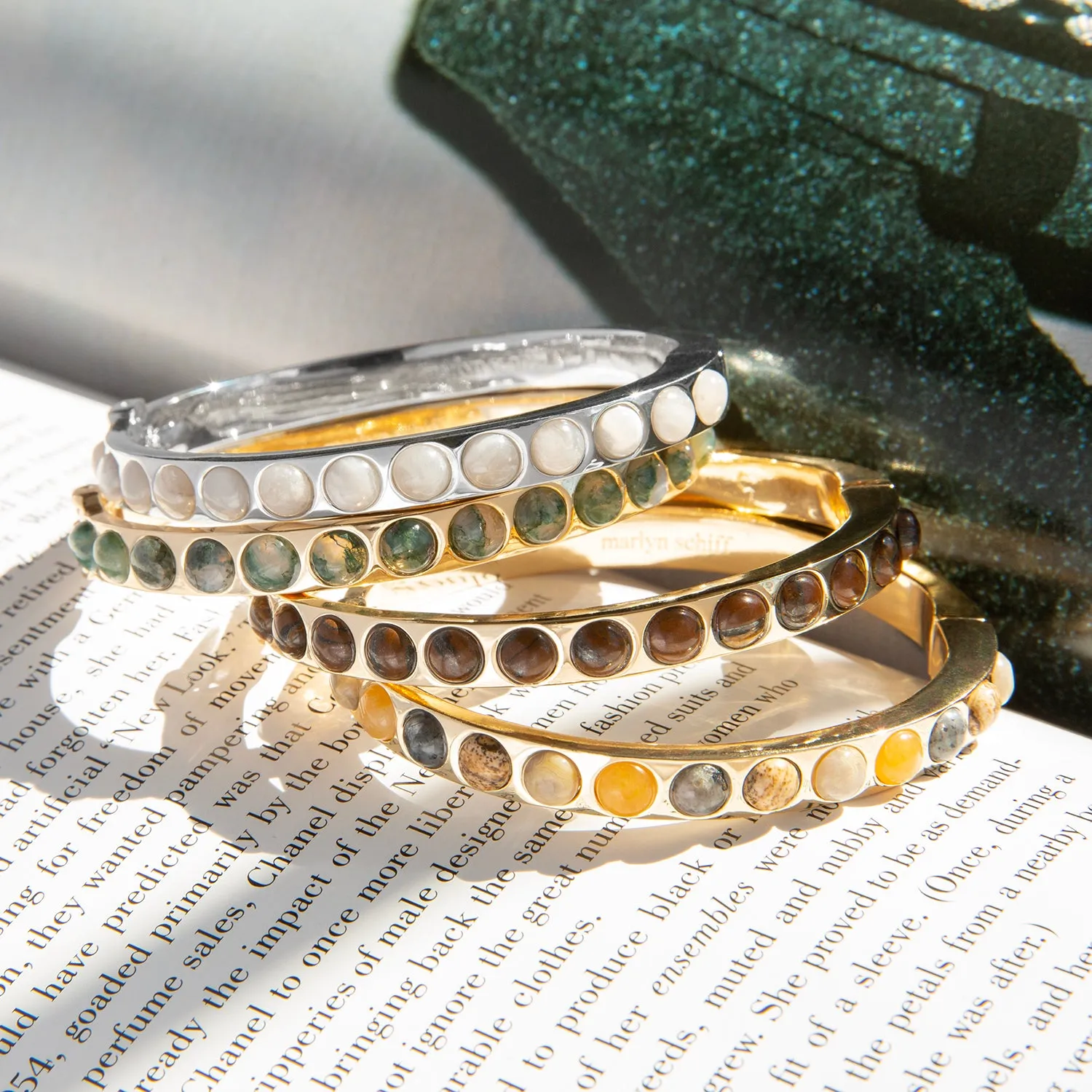 semi precious stone bangle