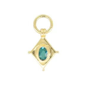 Shield Gold Apatite Charm